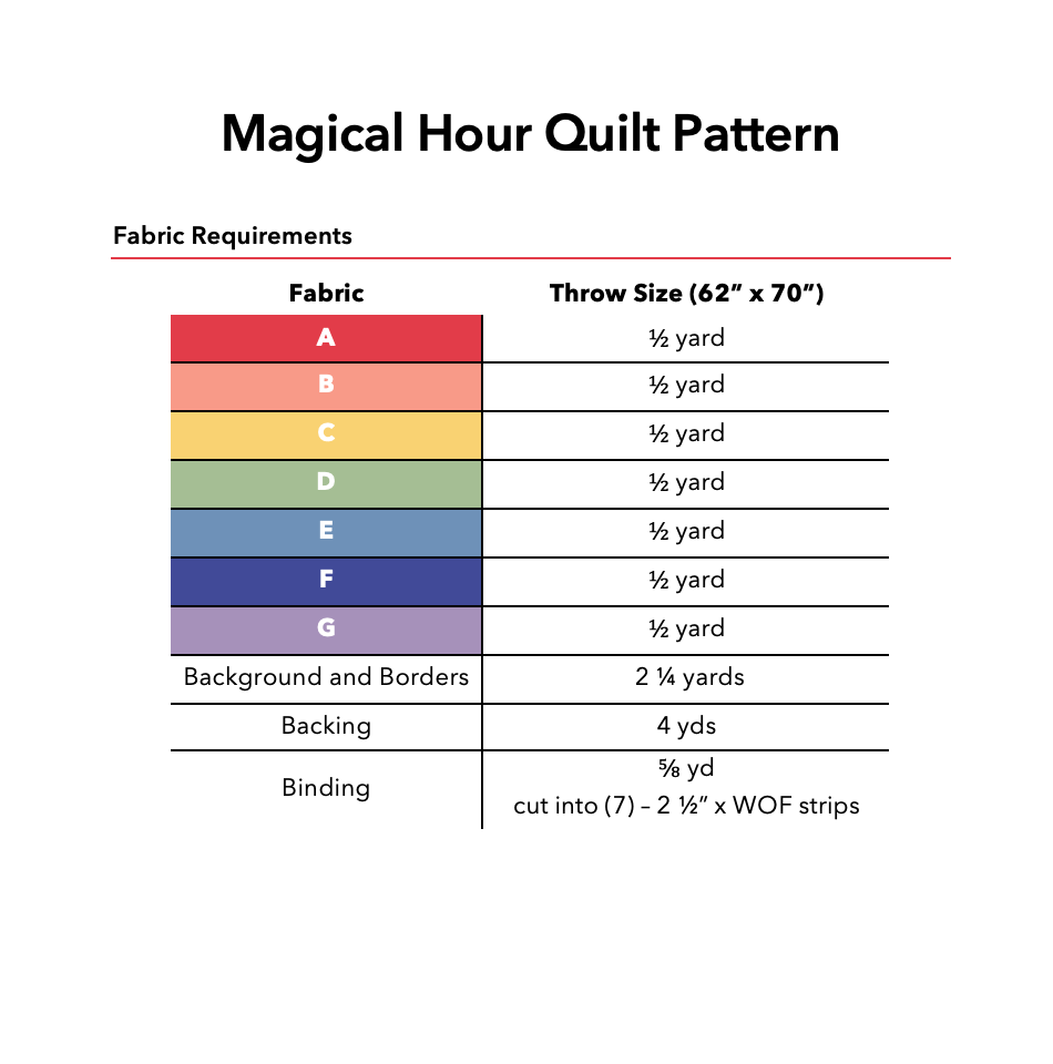 Magical Hour Quilt - PDF Pattern